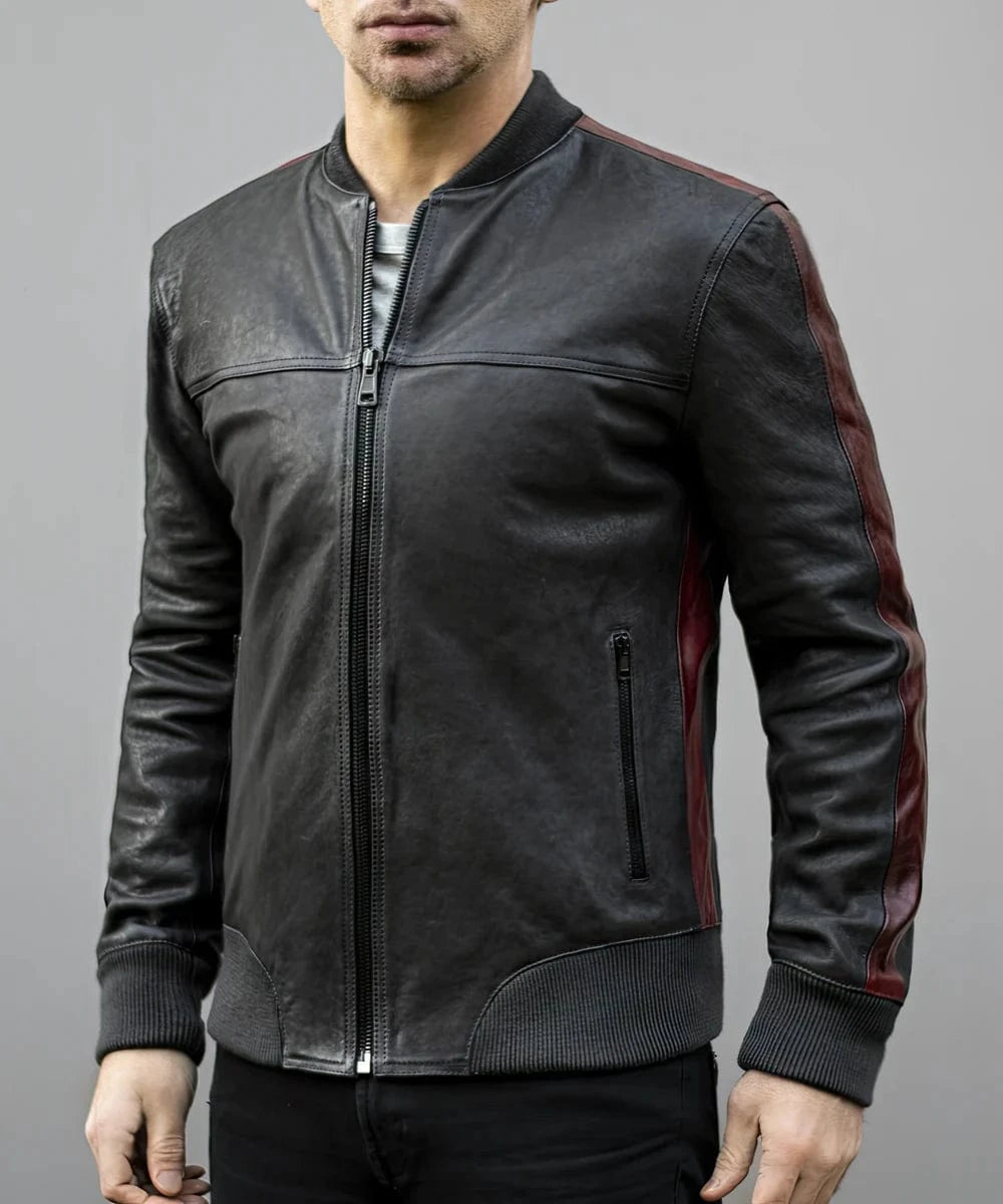 the game grey bomber jacket