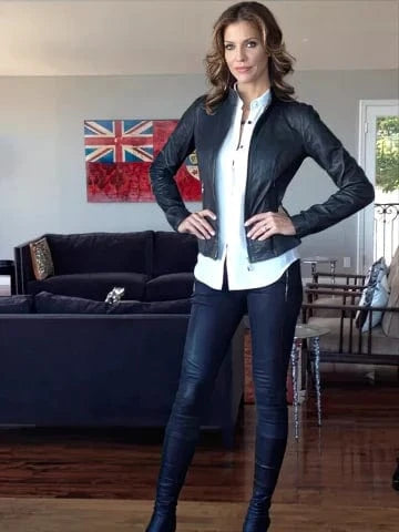 Tricia Helfer Martha Leather Jacket 