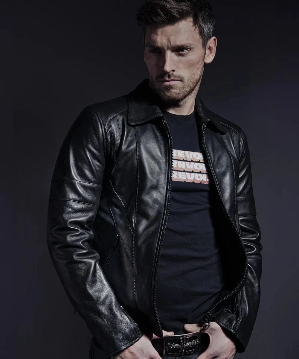 Soul Revolver Vintage Style Leather Jacket mens Wraith leather jacket