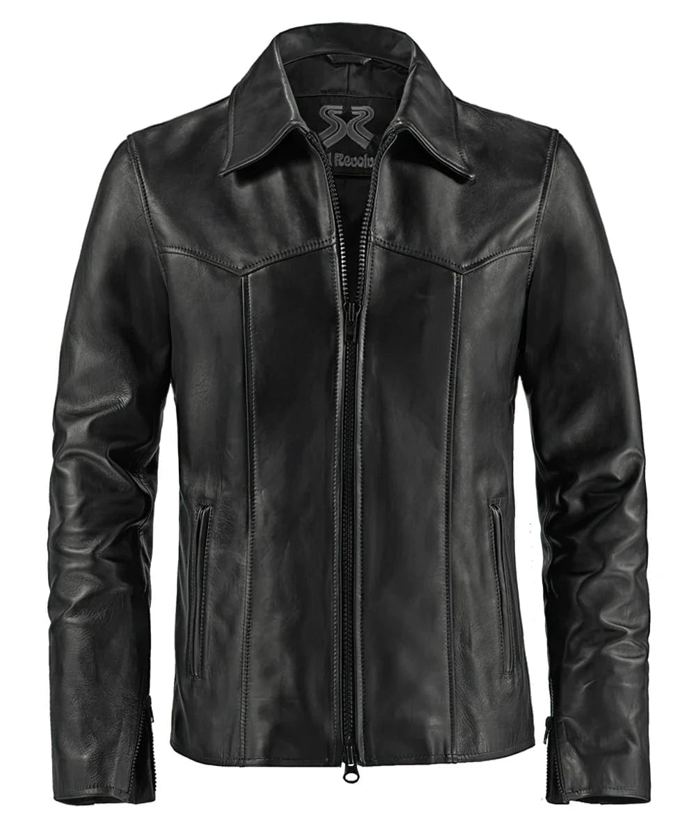 Soul Revolver Vintage Style Leather Jacket XS mens The Wheelman leather jacket