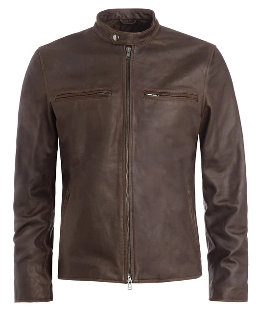 Soul Revolver XS mens Cafe Racer leather jacket