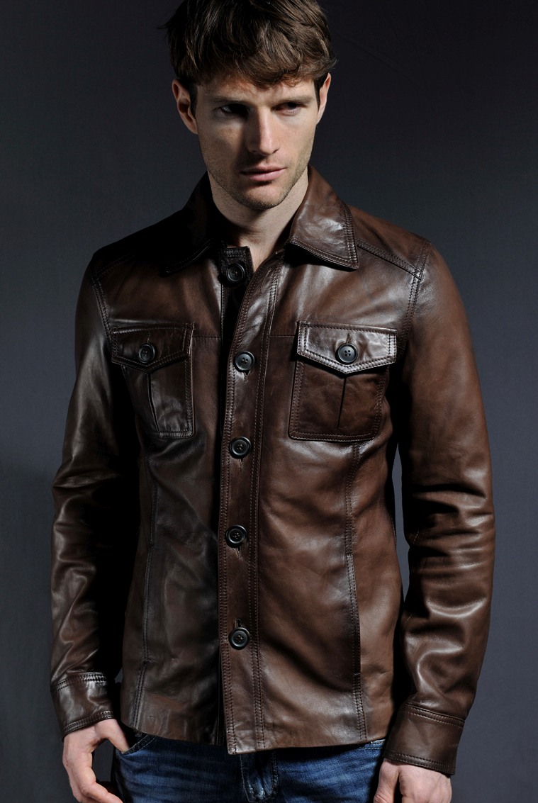 haymaker brown leather jacket front showcase