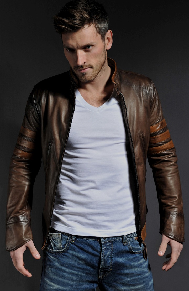 origins brown leather jacket showcase